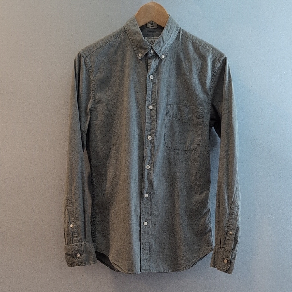 J. Crew Men's S Slim Fit Long Sleeve Button Down 98% Organic Cotton Style #AA426
